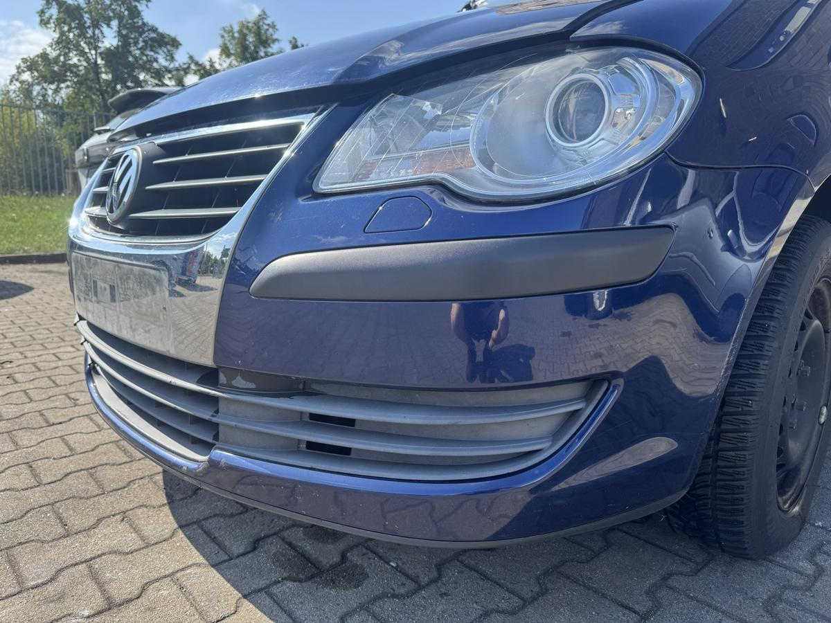VW Touran 1T original Stossf&auml;nger Sto&szlig;stange vorn LD5Q Shadow Blue Metallic Facelift ab 11/2006 Bj.2009